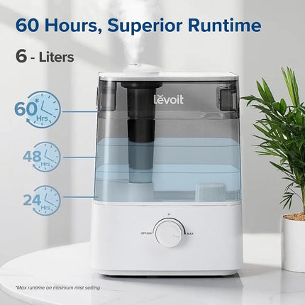 Humidificador ultrasónico de llenado superior