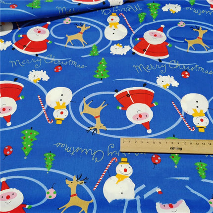 Red Santa Cotton Twill Cotton Cartoon Bed Clothing Fabric - Wnkrs