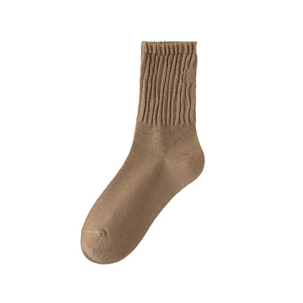 Chaussettes mi-hautes en coton pour femmes pour le printemps et l'automne