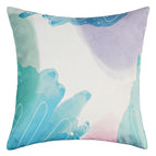 4pcs 18x18in / Teal, blue, and lavender with brush strokes