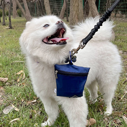 Sac à collations de dressage pour animaux de compagnie bleu