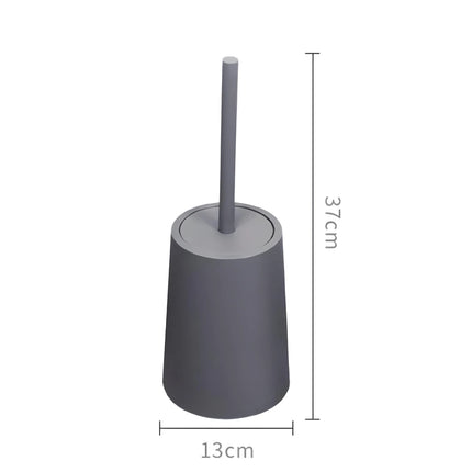 Modern Black Toilet Brush With Lid and Base