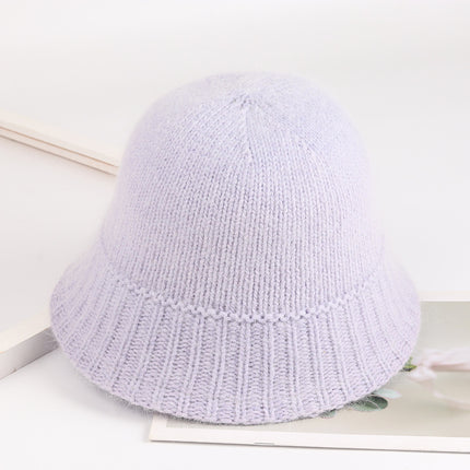 Elegante gorro de pescador de lana de 7 colores para mujer: cómodo gorro de pesca