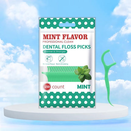 Palitos de hilo dental portátiles Mint Fresh para una limpieza interdental profunda