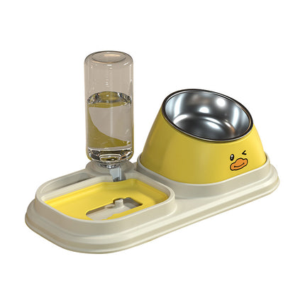 Distributeur d'eau automatique 2 en 1 pour animaux de compagnie et bol pour chat Slow Food