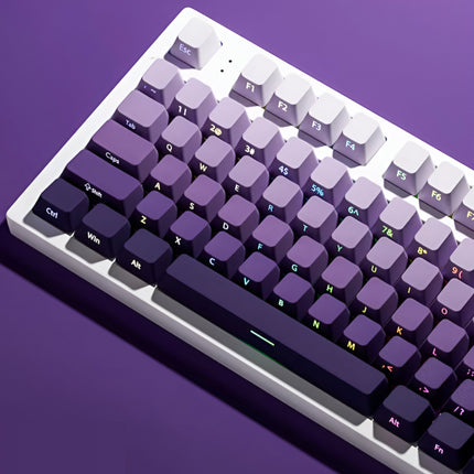 Juego de teclas PBT en color morado degradado para interruptores Cherry MX