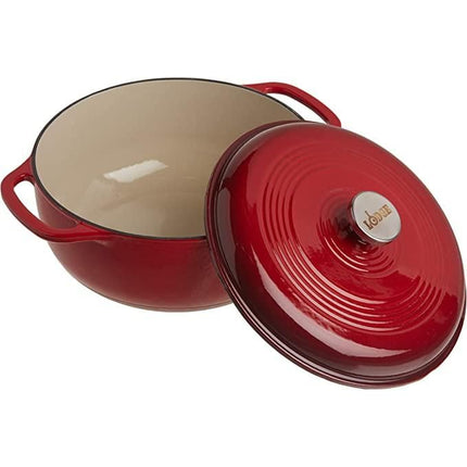 4.5 Quart Enameled Dutch Oven in Red - Wnkrs