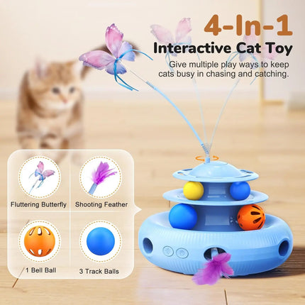 Jouet interactif rechargeable 4 en 1 pour chat