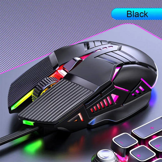 Souris de jeu filaire ergonomique RVB