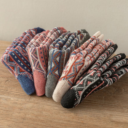 Lot de 5 paires de chaussettes unisexes épaisses et chaudes