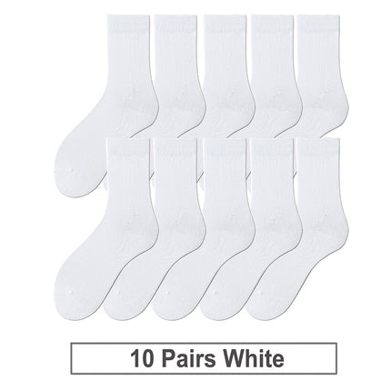 Lot de 10 paires de chaussettes d'affaires en coton doux et respirant pour hommes