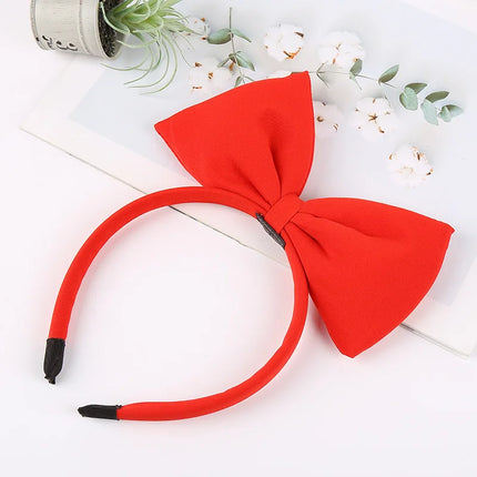 Red and Black Bow Knot Hairbands for Women and Girls