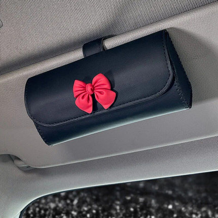 Chic Bowknot Universal Car Sunglasses Case - Wnkrs