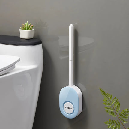 Brosse de toilette en silicone souple et écologique avec support