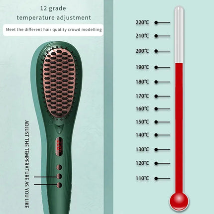 Cepillo alisador y rizador de pelo eléctrico