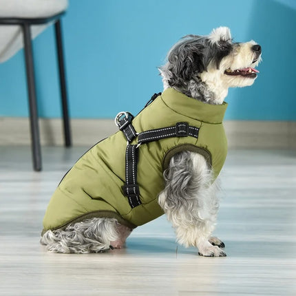 Vêtements pour chiens Manteau imperméable pour animaux de compagnie avec harnais