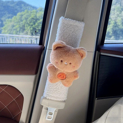 Plush Doll Rabbit Bear Car Seat Belt Shoulder Cover - Wnkrs