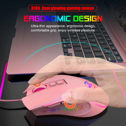 Ensemble clavier et souris de jeu filaire RGB à 61 touches