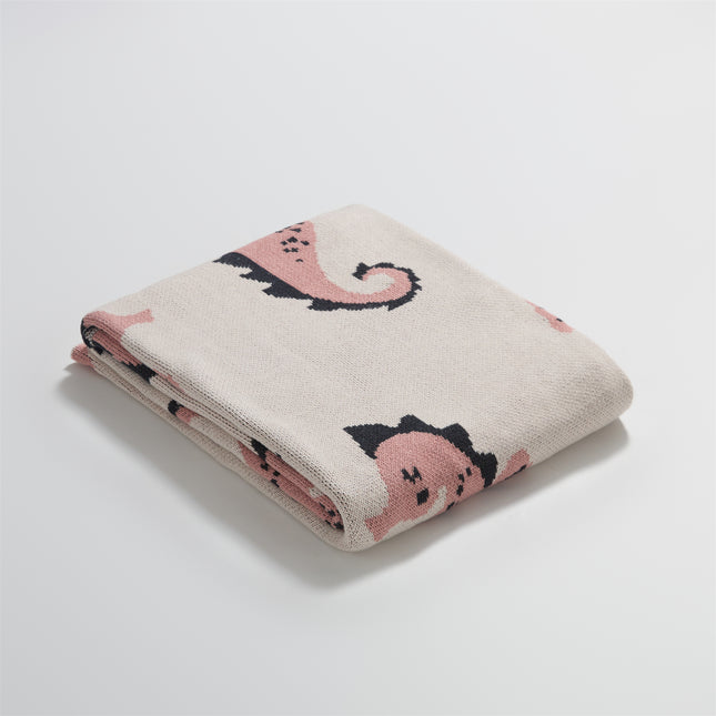 Couverture en coton avec un joli motif d'hippocampe