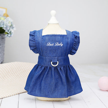 Robe de luxe en jean pour chien