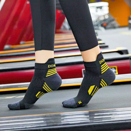 Calcetines gruesos acolchados para correr: calcetines deportivos unisex de corte bajo hasta el tobillo