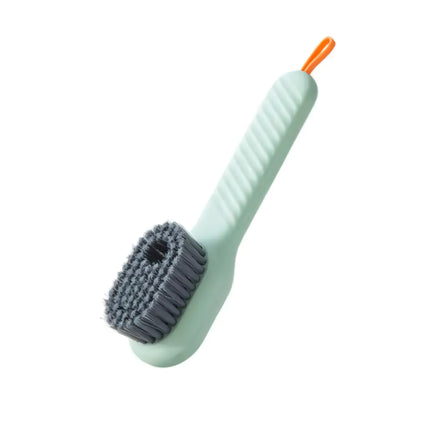 Brosse à chaussures multifonction à décharge automatique de liquide - Poils doux pour nettoyage en profondeur