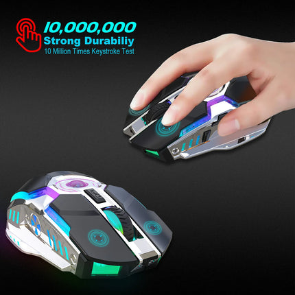 T30 2.4G Wireless Gaming Mouse 7-Button RGB Backlit 2400DPI Rechargeable