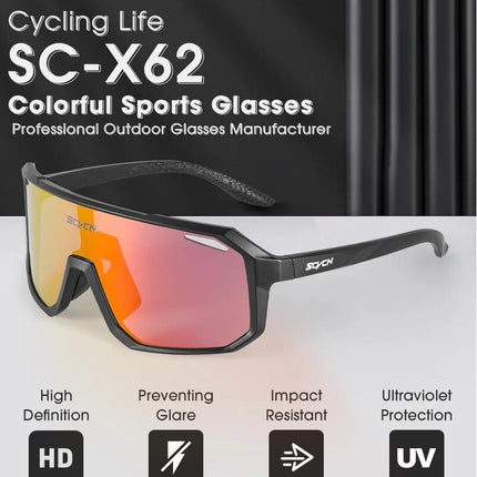 Multi-Sport UV400 Polycarbonate Sunglasses for Cycling and Outdoor Activities