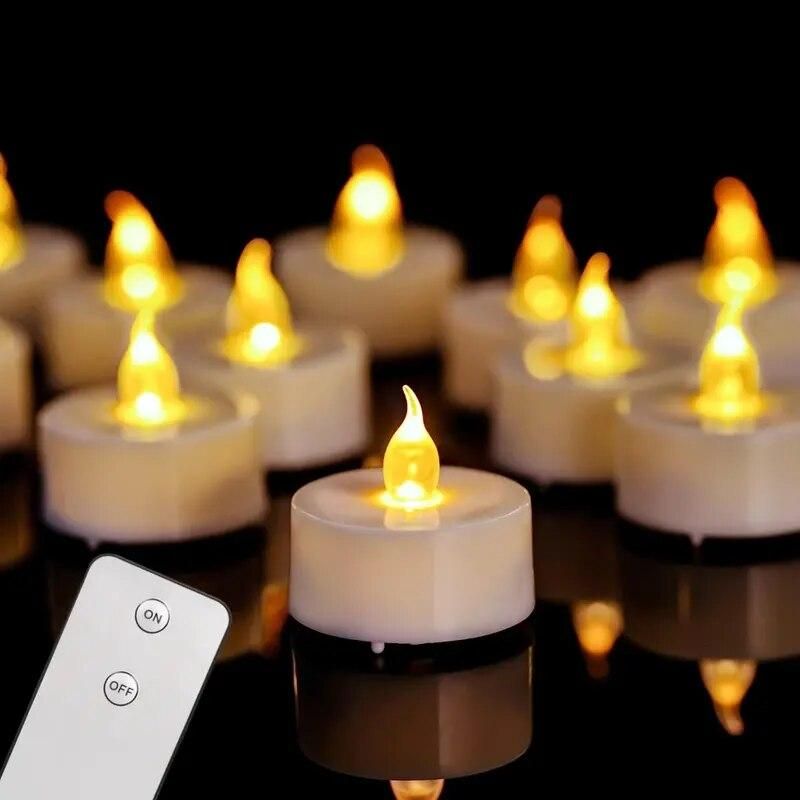LED Flameless Tea Light Candles with Remote