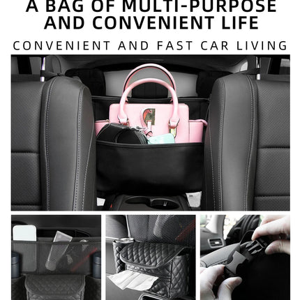 Multifunctional Car Leather Storage Organizer and Cup Holder