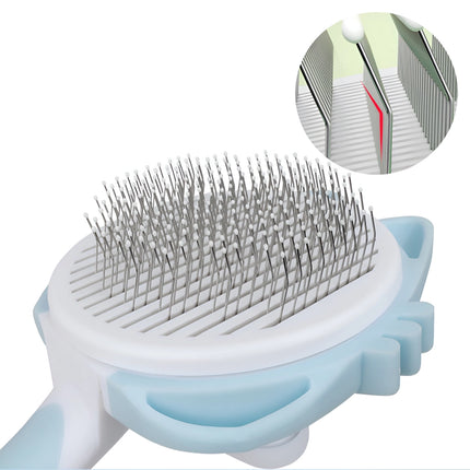 Brosse de toilettage autonettoyante pour animaux de compagnie - Élimine les poils de chien et de chat