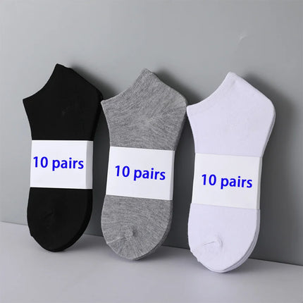 10 pares de calcetines náuticos invisibles de corte bajo - Calcetines tobilleros antideslizantes de silicona que no se ven