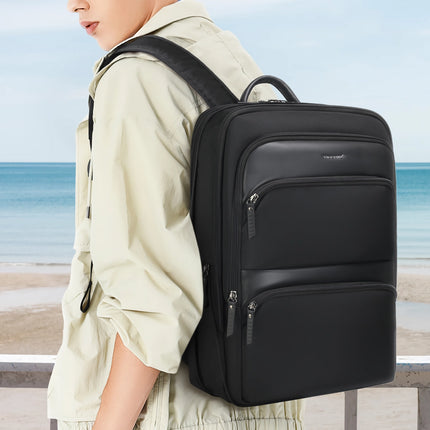 Sac à dos pour ordinateur portable pour homme - Sac de voyage et d'école fin et étanche