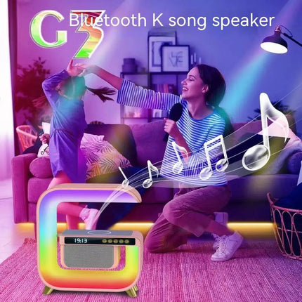 Wireless Charging Bluetooth Speaker with Alarm Clock & RGB Lighting - Wnkrs