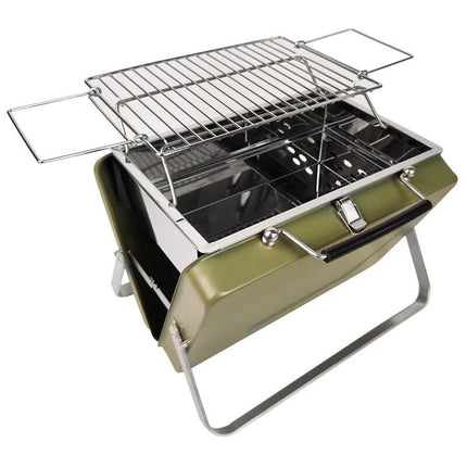 Compact Stainless Steel Folding Brazier Grill – Perfect for Camping and Outdoor BBQ - Wnkrs