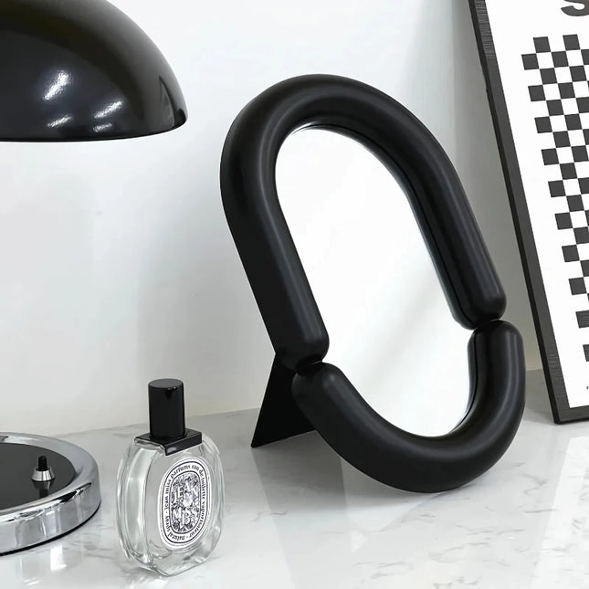 Miroir de table élégant de forme ovale irrégulière pour la décoration intérieure