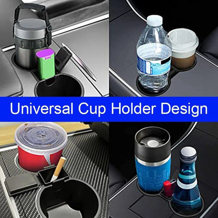 Waterproof Console Double Hole Cup Holder Insert for 2021 Model 3Y - Wnkrs