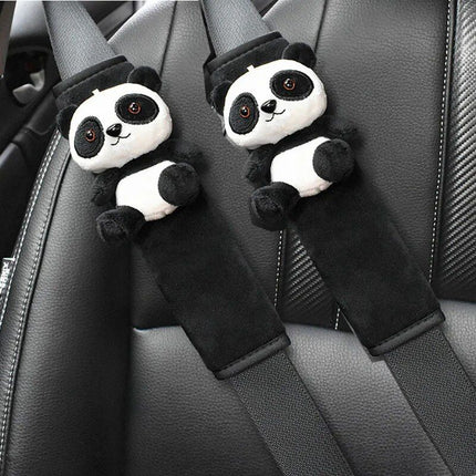 Cartoon Lamb Plush Car Seat Belt Covers - Wnkrs