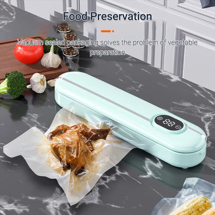 Compact Kitchen Vacuum Sealer with 10 Storage Bags