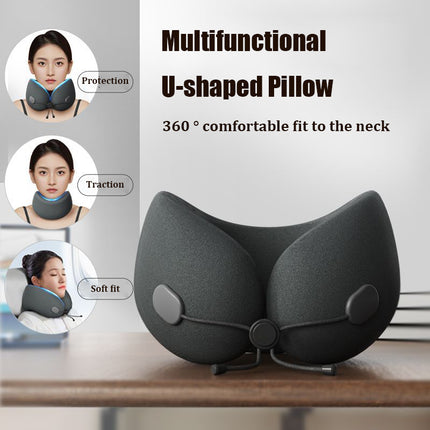 Almohada portátil de espuma viscoelástica en forma de U