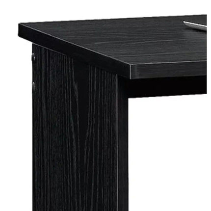 Compact Black Oak Writing Desk with Storage Shelves - Wnkrs