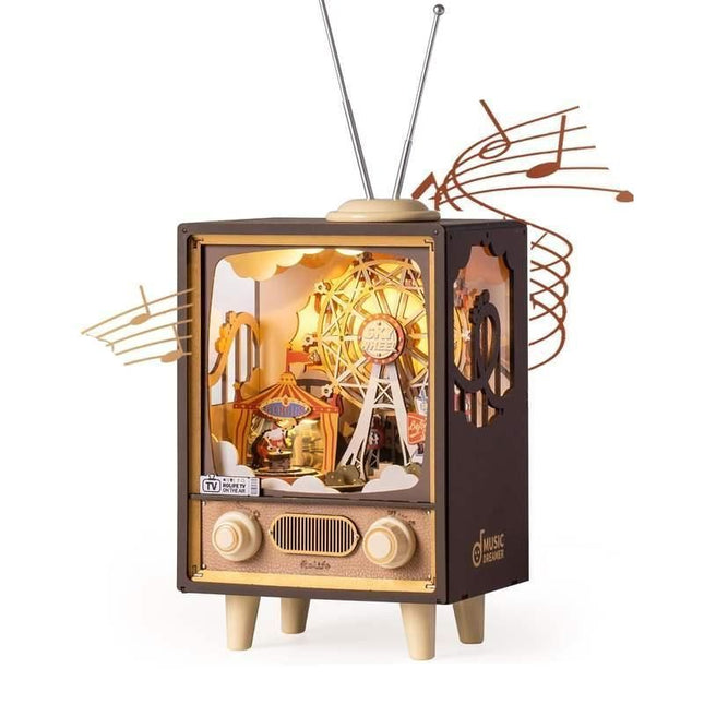 3D Wooden Sunset Carnival Music Box with Light - Wnkrs