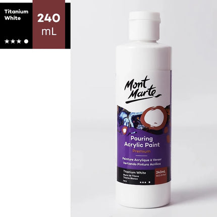 Pintura acrílica fluida de alto brillo de 240 ml: pigmento artístico resistente al agua y al sol