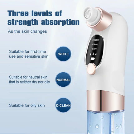 Aspirador de poros eléctrico y limpiador facial