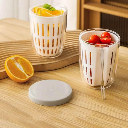 Gobelet à salade portable anti-fuite avec fourchette