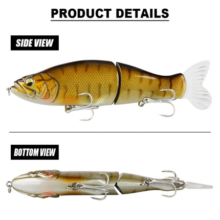 Cebo duro articulado Swimbait Wobbler que se hunde