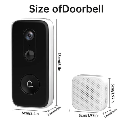 Wireless WiFi Video Doorbell Chime with Remote Control