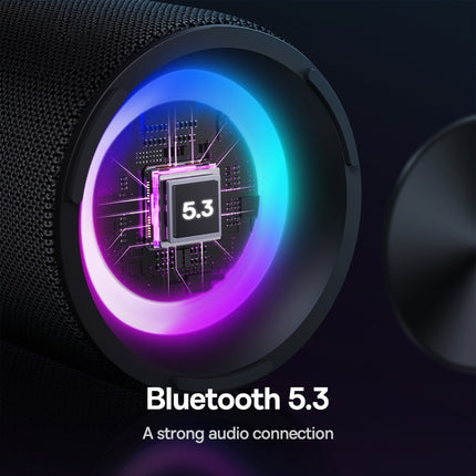 Altavoz Bluetooth inalámbrico portátil con clasificación IPX5 a prueba de agua y luz ambiental RGB