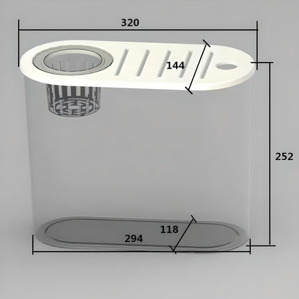 Réservoir en plastique transparent pour poissons rouges