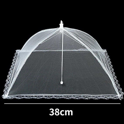 Lace-Trimmed Foldable Mesh Food Cover - Wnkrs